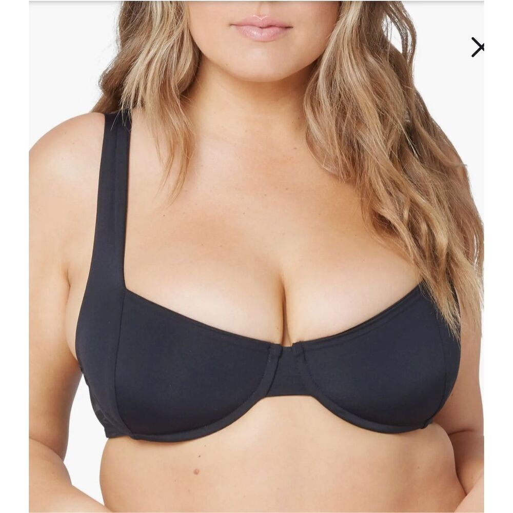 L Space NWT black Medium bikini SET - Tori top and Jackie Bitsy bottom swim - Picture 3 of 13